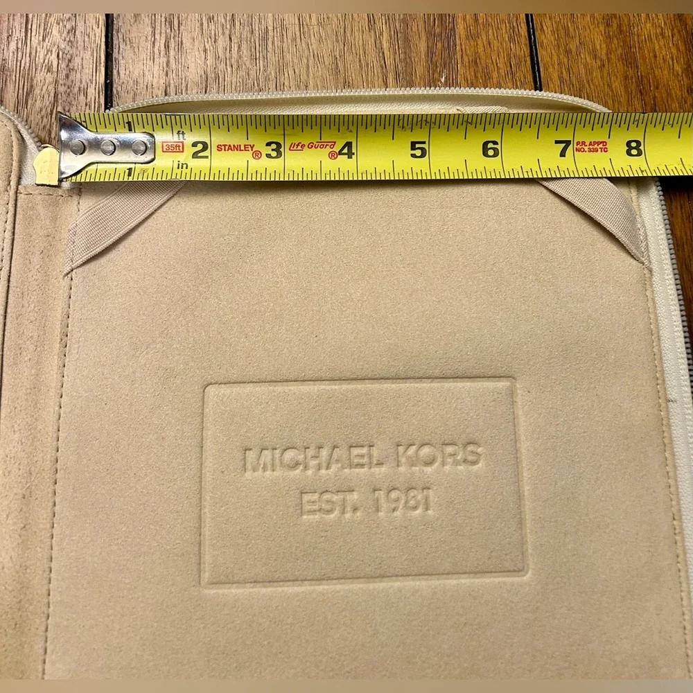 Michael Kors Cream Monogram Tablet Case.